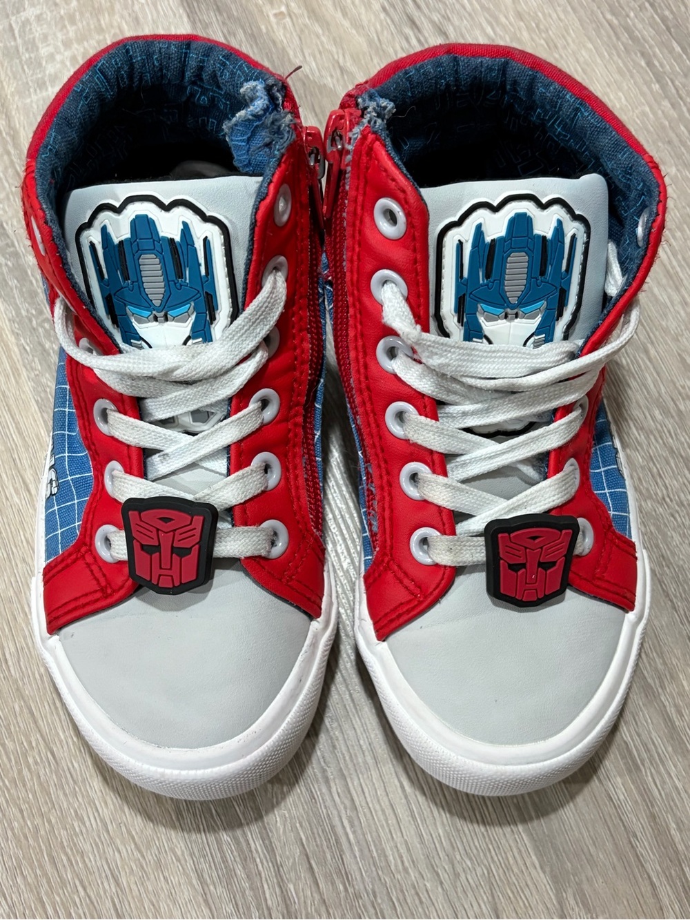 Toddler Boys Transformers High Top Sneaker - Optimus Prime Shoes - 12